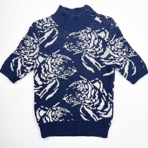 MAEVE DIVENDRA FLORAL BLUE NAVY SWEATER - Picture 3 of 7